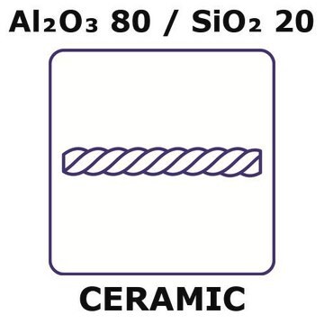 Alumina/Silica fiber, Al2O3 80%/SiO2 20%, tex number 205, length 1 m, filament diameter 0.01mm