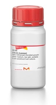LB Broth (Lennox) Highly-referenced microbial growth powder medium, low salt, suitable for salt-sensitive E.coli culture.