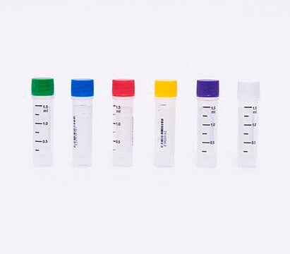 1D Barcoded cryogenic vials capacity 1.5&#160;mL, purple cap, external thread