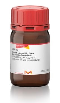 Amano Lipase PS, from Burkholderia cepacia &#8805;23,000 &#160;U/g, pH 7.0, 50&#160;°C (Optimum pH and temperature)