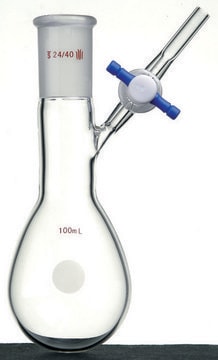 Synthware&#8482; pear-shaped Schlenk flask with stopcock capacity 200&#160;mL, joint: ST/NS 14/20