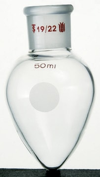 Synthware&#8482; pear shaped flask 25 mL, joint: ST/NS 14/20