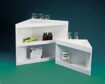 Corner shelf units Glove box and Kimwipe holder