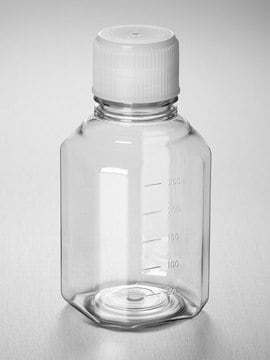 Corning&#174; PET Bottle 250 mL, Graduated, Validated Against IATA Standards Screw Cap, Sterile, Pre-Assembled