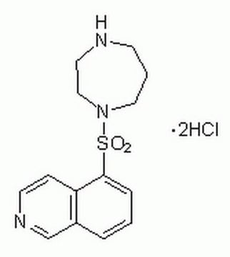 HA 1077, Dihydrochloride A cell-permeable, reversible, and ATP-competitive Ca2+ antagonist with anti-vasospastic properties.