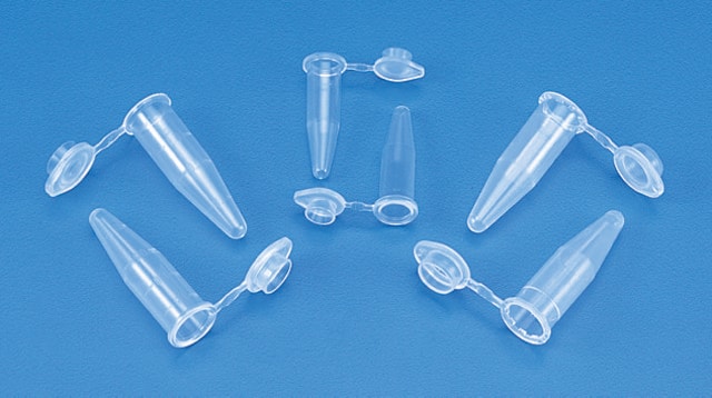 Microcentrifuge tubes with attached lid capacity 1.5&#160;mL
