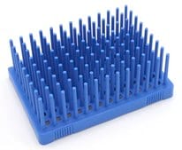 Peg Tube Rack to hold, 96&#160;tube(s) 10-13 mm tubes, blue