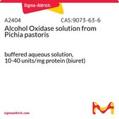 醇氧化酶 溶液 来源于巴斯德毕赤酵母 buffered aqueous solution, 10-40 units/mg protein (biuret)