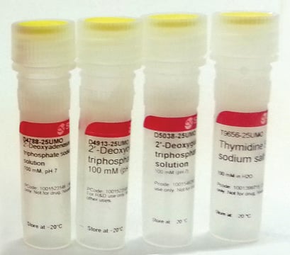 Deoxynucleotide Set, 100 mM Individual dNTPs for routine PCR; 0.25 mL each