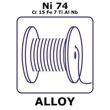 Inconel&#174; X750 - heat resisting alloy, Ni74Cr15Fe7TiAlNb 200m wire, 0.5mm diameter, annealed