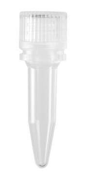 Screw cap tubes and caps, conical bottom size 0.5 mL, clear, pkg of 8x500caps/cs, sterile