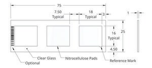 Grace Bio-Labs ONCYTE® AVID™ nitrocellulose film slides 3 (Pads), L × W 18 mm × 16 mm , Pads
