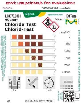 Chloride Test colorimetric, 500-3000&#160;mg/L (Cl-), MQuant&#174;