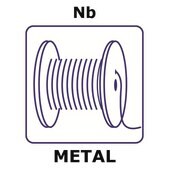 铌 wire, 1.25&#160;mm diameter, length 5 m, purity 99.9%