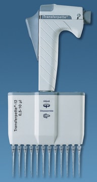 BRAND&#174; Transferpette&#174; 12-channel, digital adjustable pipette volume 2.5-25&#160;&#956;L, accuracy: 1.0%, precision: 0.6%