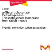 α-Glycerophosphate Dehydrogenase-Triosephosphate Isomerase from rabbit muscle Type III, ammonium sulfate suspension
