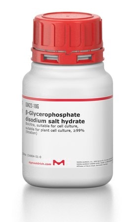 &#946;-甘油磷酸盐 二钠盐 水合物 BioUltra, suitable for cell culture, suitable for plant cell culture, &#8805;99% (titration)