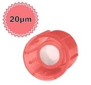 MTC&#8482;&nbsp;Bio Strainer Cap for FlowTubes&#8482; capacity 20&#160;&#956;m, red, sterile, case of 500&#160;ea (20 bags of 25ea)