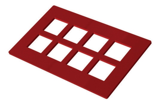 Grace Bio-Labs Press-To-Seal silicone isolator, PSA both sides wells, 8 (Square, 7mm x 7mm x 1mm depth), (Adhesive on both sides)
