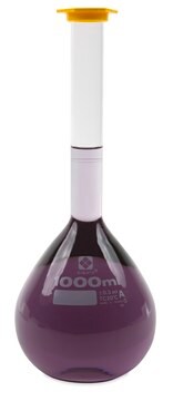 Volumetric Flask with Snap-Cap class A, clear, borosilicate glass, capacity 1000&#160;mL