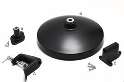 SP Bel-Art&#174; Splash Shield Wall Mounting Fixture wall bracket, attaches permanently to vertical surface with screws