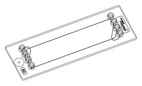 Cross-shaped channel chip (slide format) Fluidic 161, PMMA with Mini-Leur Interface