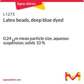 Latex beads, deep blue dyed 0.24 μm mean particle size, aqueous suspension, solids 10 %