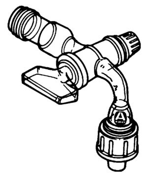 Adapter with glass stopcock female joint: ST/NS 14/20, male joint: ST/NS 14/20