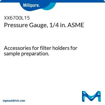 压力表，1/4 in. ASME Accessories for filter holders for sample preparation.