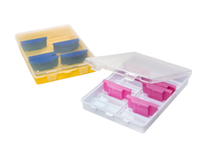 Caplugs® Evergreen Slide-Sette Saver™ Storage Boxes Slide-Sette Saver™ Storage Boxes, 20 Positions, Non-Sterile, Polypropylene Co-Polymer, White, 3/Pack