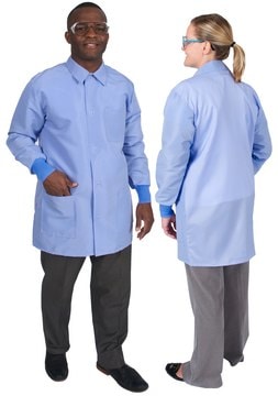 DenLine® UltraLite™ Most Breathable 34" Mid-Length Lab Coat Ceil Blue, X-Large, Each