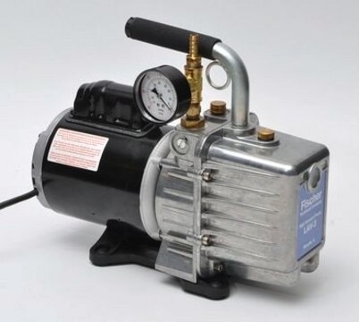 Fischer Technical Company High Vacuum Pump 3 CFM With Gauge 110 V