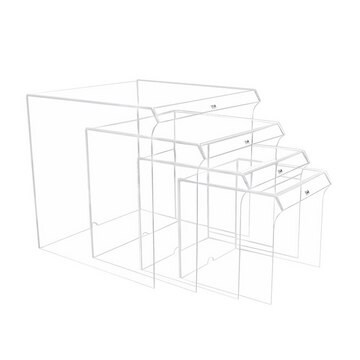 TrippNT® Draft Shields Clear Acrylic Shield Draft, Medium with Front Overhanging Panel, 15 in. x 15 1/8 in. x 17 1/8 in. (WHD)