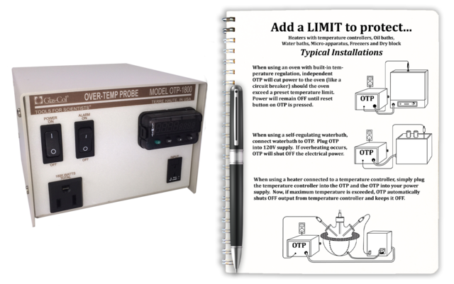 Glas-Col® Over Temperature Probe Monitor Digital Univ Input 1800W, 120V