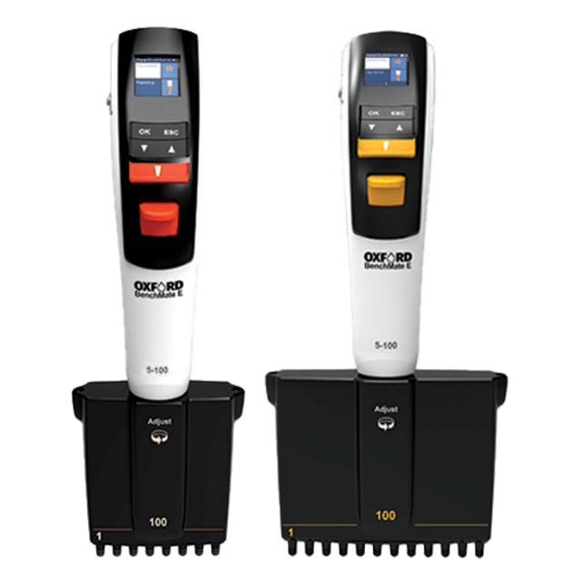Oxford Lab BenchMate Pipette 8 Channel, 10-200µl., Charging Stand Included