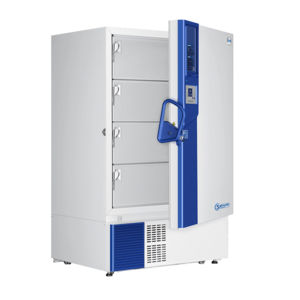 Haier Biomedical Smart Frequency Conversion ULT Freezer 33.9 cu ft, Power Supply: 100~230/50/60 (V/Hz), Touch Screen LCD Display, 4 Inner Doors, 3 Shelves, Exterior Dimension (W*D*H)(in) 51*39.3*78