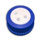 CP Lab Safety Solvent Delivery Port Cap for GL45 Media Bottles 3-Port, Red Outer, with plugs only, 1/4-28 UNF Thread