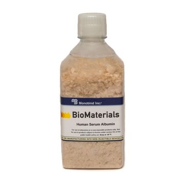 Monobind Inc. Human Serum Albumin Lyophilized Low Folate & Low Vit B12 Reagent Grade - 100 g