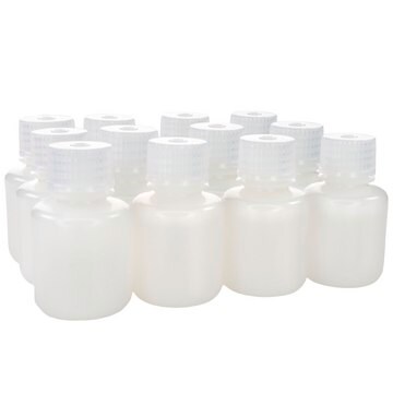 Eisco Labs Narrow Mouth Sterile Translucent HDPE Reagent Bottles 12 Pack 30mL Narrow Mouth HDPE Reagent Bottles, Sterile
