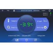 Haier Biomedical Smart Frequency Conversion ULT Freezer 33.9 cu ft, Power Supply: 100~230/50/60 (V/Hz), Touch Screen LCD Display, 4 Inner Doors, 3 Shelves, Exterior Dimension (W*D*H)(in) 51*39.3*78