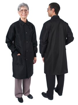 DenLine® UltraLite™ Most Breathable 41" Long Length Lab Coat Black, 3X-Large, Each