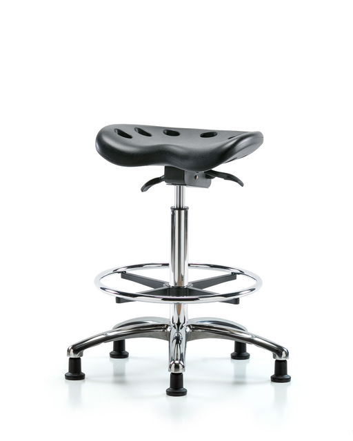 Blue Ridge Ergonomics® Black Polyurethane Tractor Stool High Bench Height