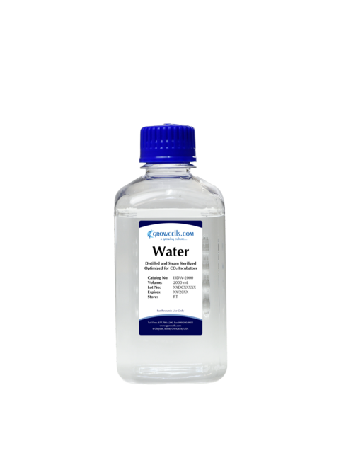 Growcells Water, Optimized for CO2 Incubators EA, 2L bottle