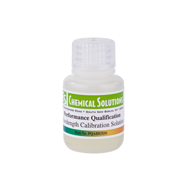 MicroSolv Chemical Solutions Brand Qualification and Calibration Kits Wavelength Calibration Solution, Holmium Oxide in perchloric acid. 30 ml. Chemical Solutions brand. 1 EA.