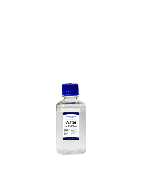 Growcells Water, DEPC Treated, RNase/DNase, Nuclease Free, Ultrapure Case Size (20), 500ml bottle