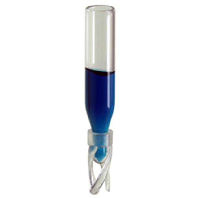 MicroSolv Low Volume Vial Inserts 300ul fill volume Inserts, low volume for vials, glass. Clear, 300ul fill volume with a conical, precision point and 6x29 mm outer dimensions with plastic springs attached. For use in 2 ml autosampler vials. AQ Brand. 100/PK.