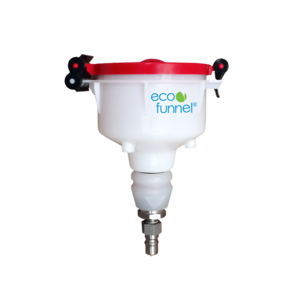 CP Lab Safety 4 inch ECO Funnel® Complete System Includes 5 gallon Stainless Steel Quick Disconnect ECO Funnel, Red Lid