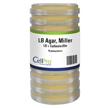 Alkali Scientific™ CellPro™ LB (Lennox) + Carbenicillin 100ug/mL 150mm