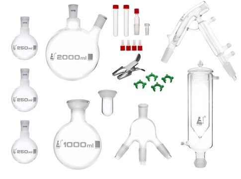 Eisco Labs Distillation Set 21 Piece - ASTM Type I, Class A - Borosilicate 3.3 Glass