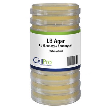 Alkali Scientific™ CellPro™ LB (Lennox) + Kanamycin 30ug/mL 100mm